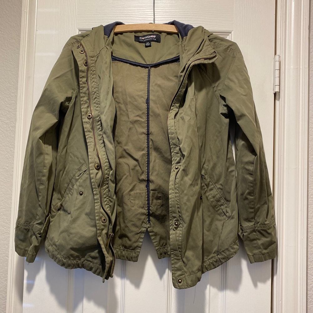 COFFEESHOP Utility Jacket | Size XS | Olive Green